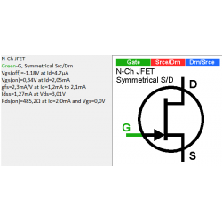 J201 Vgs(off) -1v à -1,5v